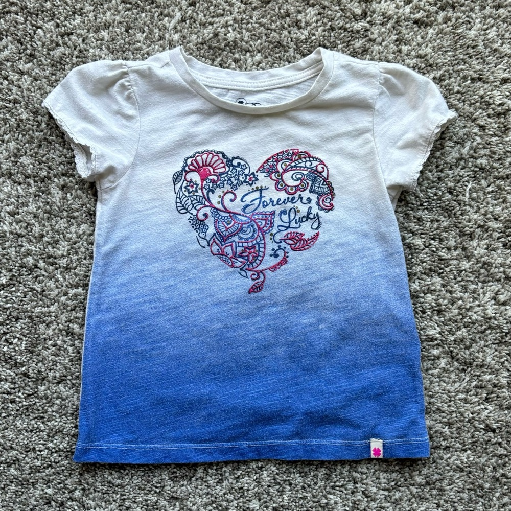 Lucky girls t shirt Sz 3T EUC